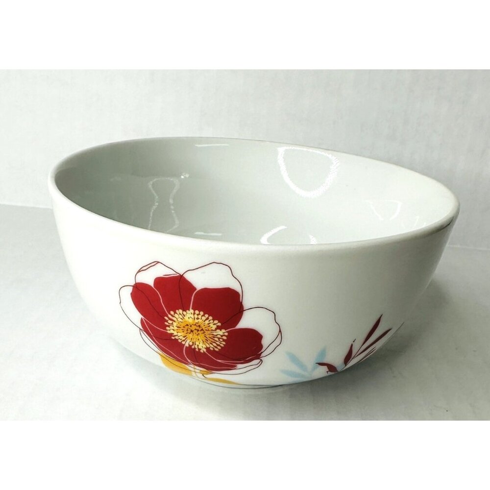 Corsica Home Poppies Porcelain Bowl Cereal Soup Ice Cream Modern 5.5” Diameter